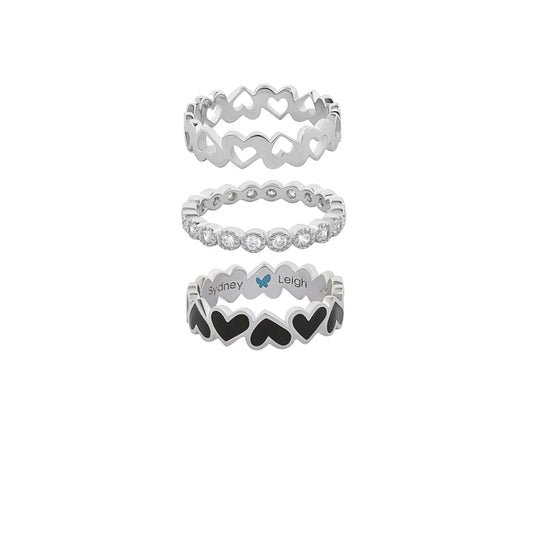 Sydney Leigh Heart Rings Set of 3