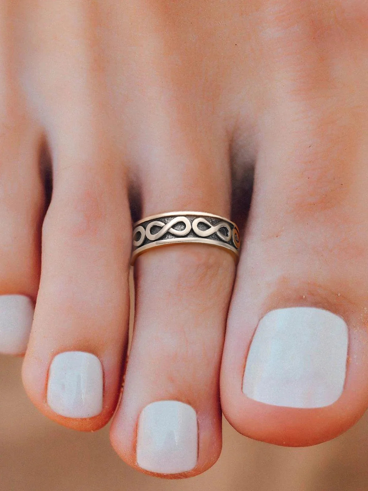 Infinity Toe Ring - Sterling Silver 