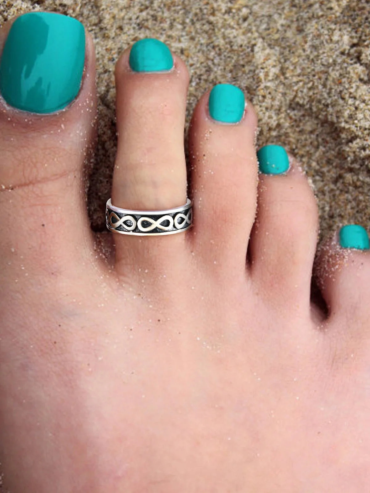 Infinity Toe Ring - Sterling Silver 