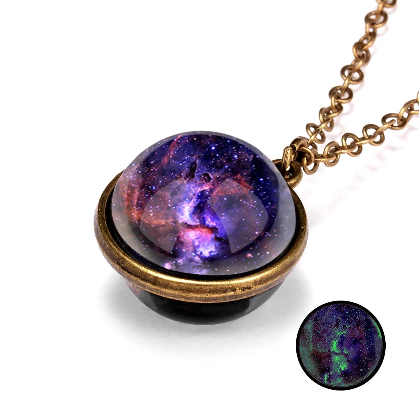 Necklaces for Women Pendant Luminous Double-Sided Ball Universe Couple Chain Luminous Souvenir Couple Necklace Jewelry for Women on Sale Clearance